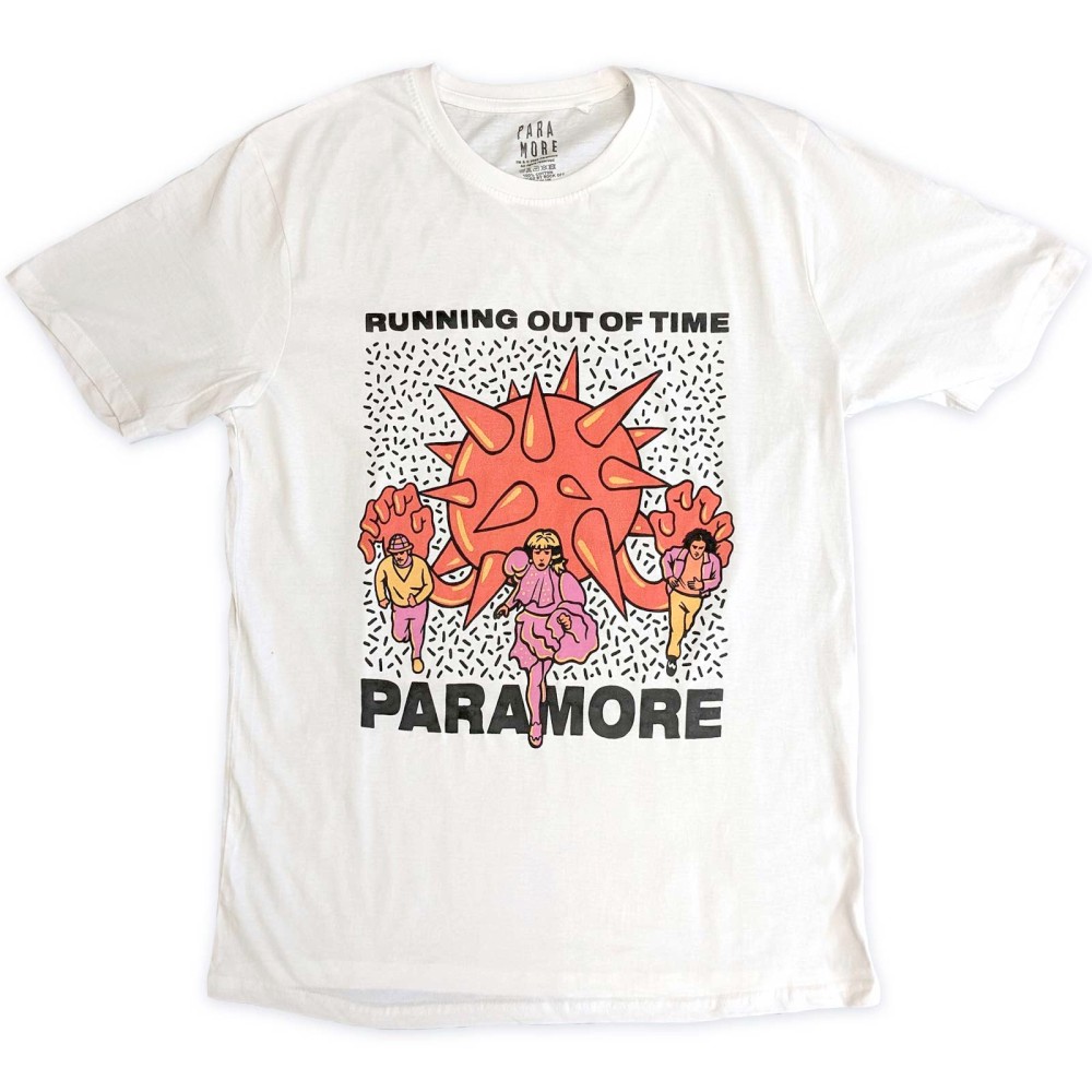 Paramore - Running Out Of Time Heren Tshirt - Wit